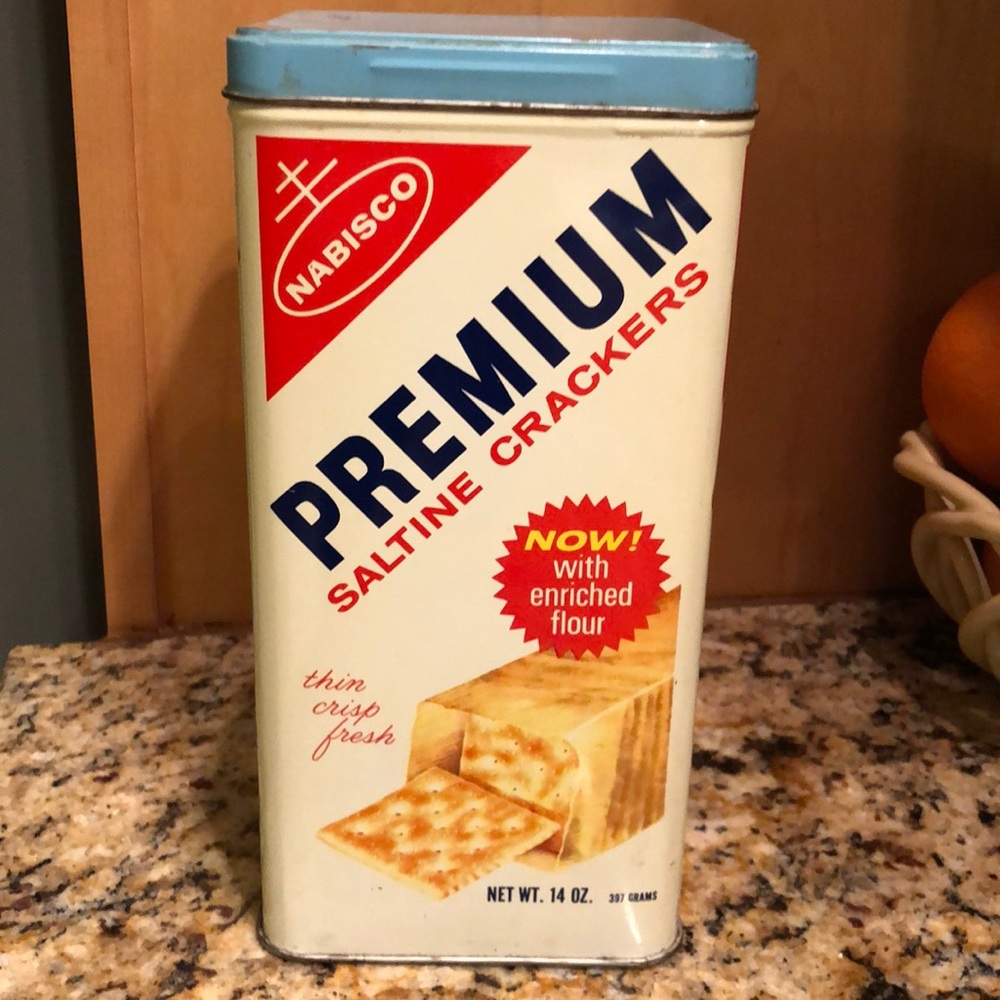 Vintage Premium Saltine Cracker Tin • ‘69